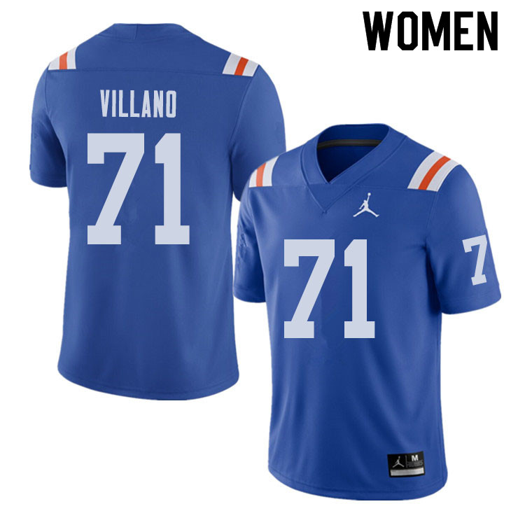 Jordan Brand Women #71 Nick Villano Florida Gators Throwback Alternate College Football Jerseys Sale